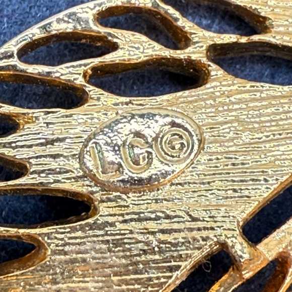 Liz Claiborne Vintage Butterfly Brooch Gold Tone Jeweled - Picture 6 of 8